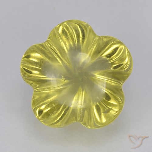 2.59ct Натуральный Ананас желтый Кварц, Огранка Цветок, Прозрачный