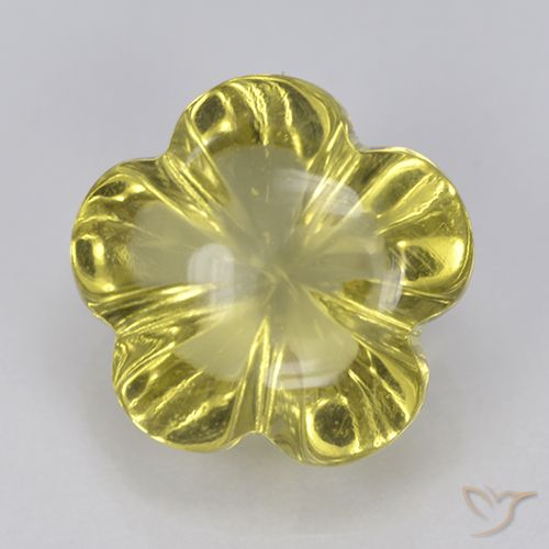 3.64ct Натуральный Светло-желтый Кварц, Огранка Цветок, Прозрачный, Photo A
