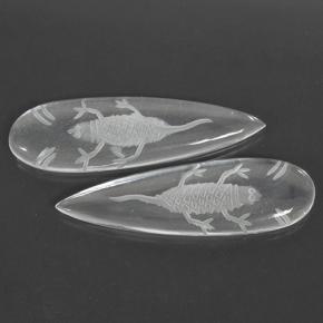 29.12 карата, натуральный Ясно Белый Кварц, Форма груши, Прозрачный