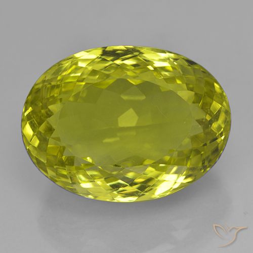 28.40ct Натуральный Средний желтый Кварц, Овал, Чистота VVS