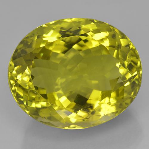 41.38ct Натуральный Зеленовато-желтый Кварц, Овал, IF