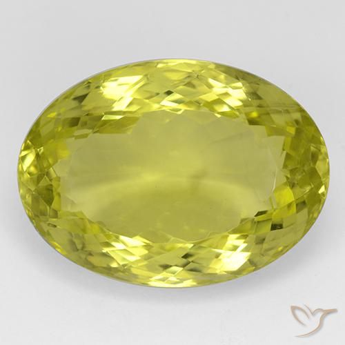42.16ct Натуральный Кукурузно-желтый Кварц, Овал, IF