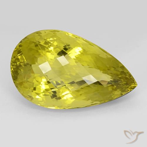 119.64ct Натуральный Средний желтый Кварц, Форма груши, IF
