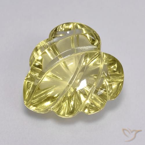 4.87ct Натуральный Светло-золотисто-желтый Кварц, причудливая, Прозрачный