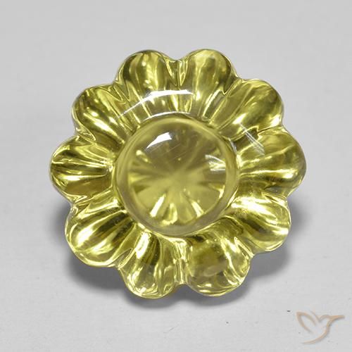 7.20ct Натуральный Средний желтый Кварц, Огранка Цветок, Прозрачный