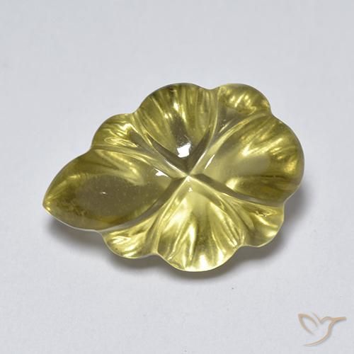 5.10ct Натуральный Светло-золотисто-желтый Кварц, причудливая, Прозрачный