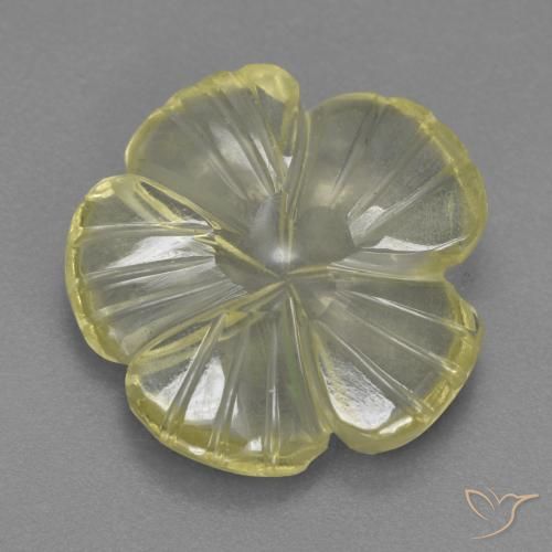 4.58ct Натуральный Палевый Кварц, Огранка Цветок, Прозрачный