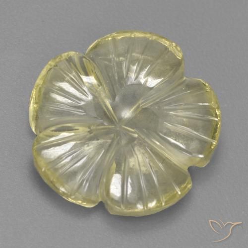 4.04ct Натуральный Лагуна желтая Кварц, Огранка Цветок, Прозрачный