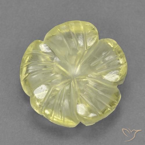 4.40ct Натуральный Средний желтый Кварц, Огранка Цветок, Прозрачный