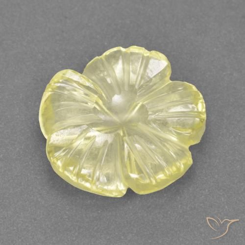 3.42ct Натуральный Палевый Кварц, Огранка Цветок, Прозрачный