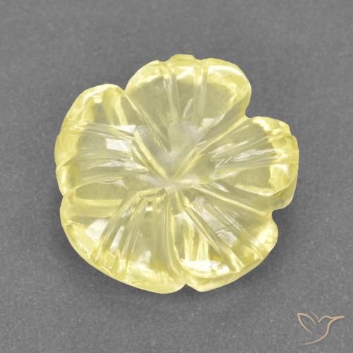 3.52ct Натуральный Палевый Кварц, Огранка Цветок, Прозрачный