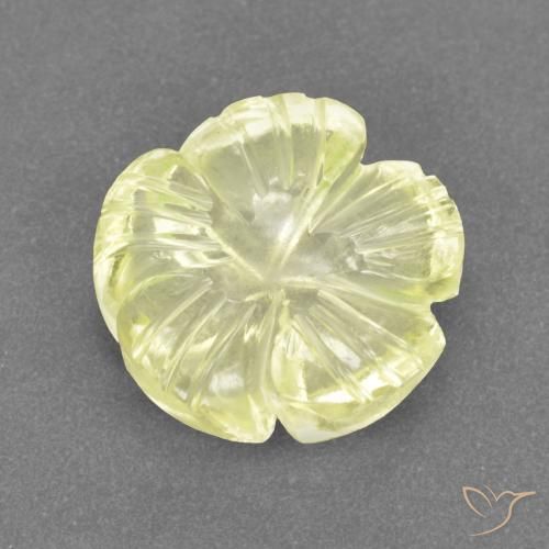 3.16ct Натуральный Палевый Кварц, Огранка Цветок, Прозрачный