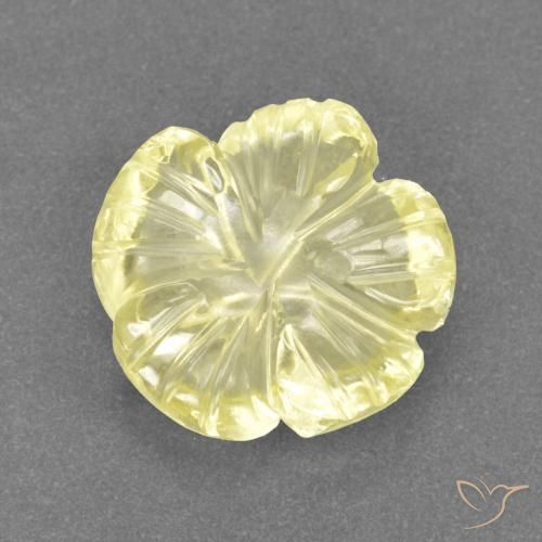 3.11ct Натуральный Лагуна желтая Кварц, Огранка Цветок, Прозрачный
