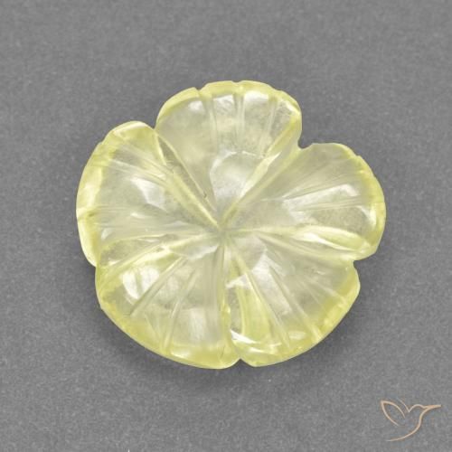 3.23ct Натуральный Средне-светло-желтый Кварц, Огранка Цветок, Прозрачный