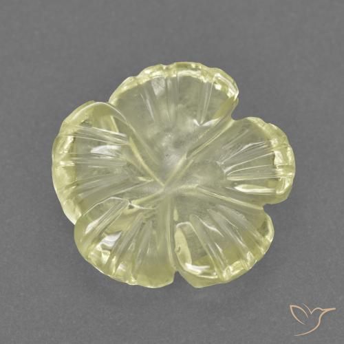 2.26ct Натуральный Средне-светло-желтый Кварц, Огранка Цветок, Прозрачный