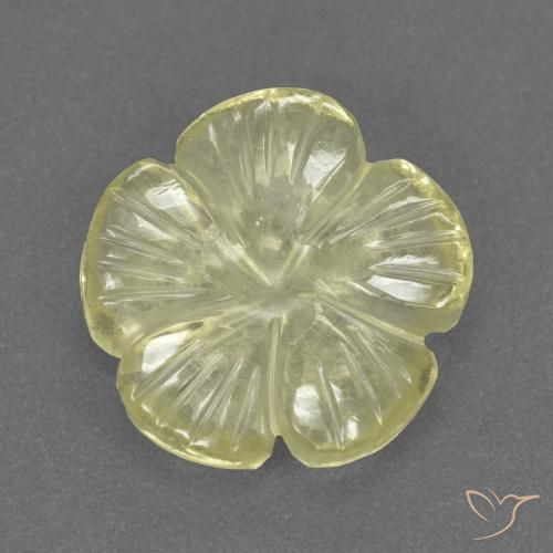 2.97ct Натуральный Светло-желтый Кварц, Огранка Цветок, Прозрачный