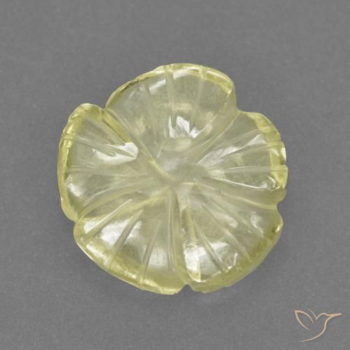 3.89ct Натуральный Лимонно-желтый Кварц, Огранка Цветок, Прозрачный