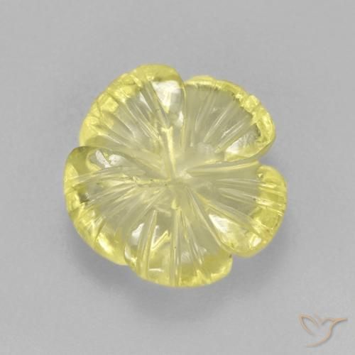 3.83ct Натуральный Светло-желтый Кварц, Огранка Цветок, Прозрачный