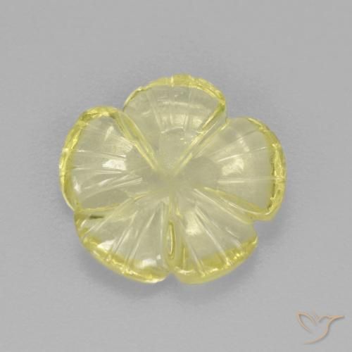 2.48ct Натуральный Светло-желтый Кварц, Огранка Цветок, Прозрачный