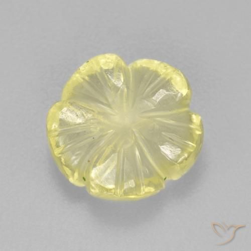 2.85ct Натуральный Светло-желтый Кварц, Огранка Цветок, Прозрачный