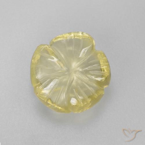 2.69ct Натуральный Светло-желтый Кварц, Огранка Цветок, Прозрачный