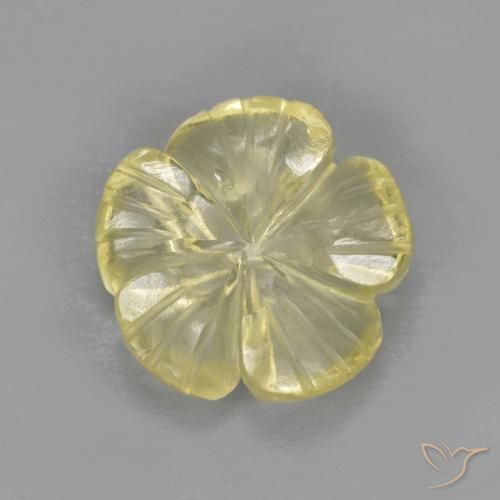 2.59ct Натуральный Палевый Кварц, Огранка Цветок, Прозрачный