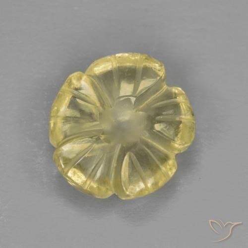2.39ct Натуральный Палевый Кварц, Огранка Цветок, Прозрачный