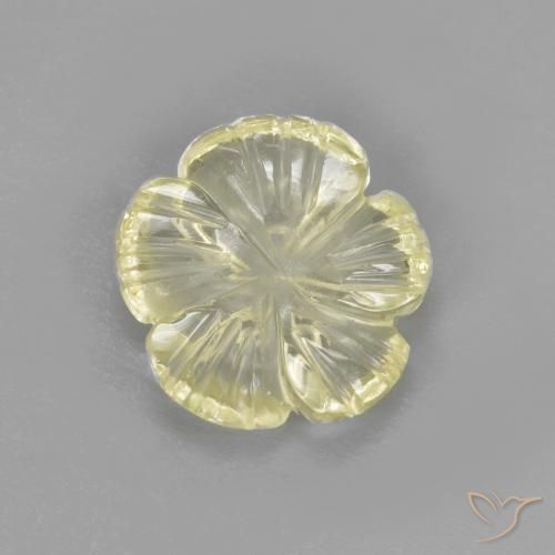 1.64ct Натуральный Палевый Кварц, Огранка Цветок, Прозрачный