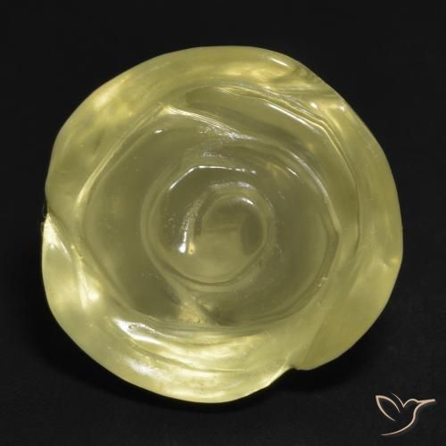 17.51ct Натуральный Средний желтый Кварц, Огранка Цветок, Прозрачный