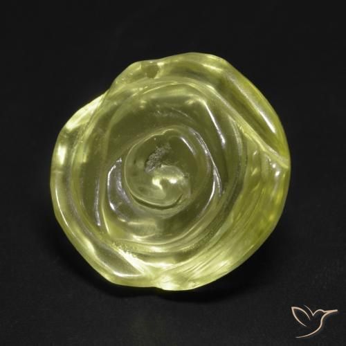 12.59ct Натуральный Светло-желтый Кварц, Огранка Цветок, Прозрачный