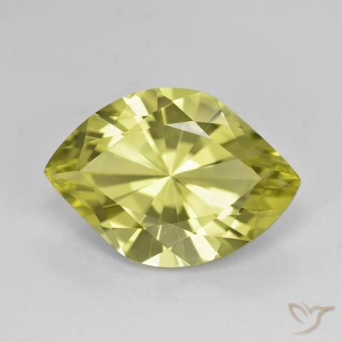 6.99ct Натуральный Светло-зеленый Кварц, Маркиза, Чистота VVS
