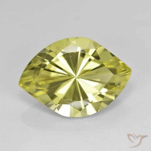 6.98ct Натуральный Светло-зеленый Кварц, Маркиза, Чистота VVS