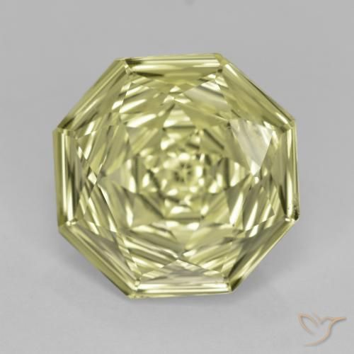 7.51ct Натуральный Бледно-кремово-желтый Кварц, Изумрудная огранка, Чистота VS