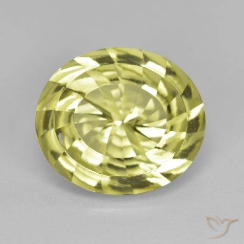 6.98ct Натуральный Средний желтый Кварц, Овал, Чистота VVS