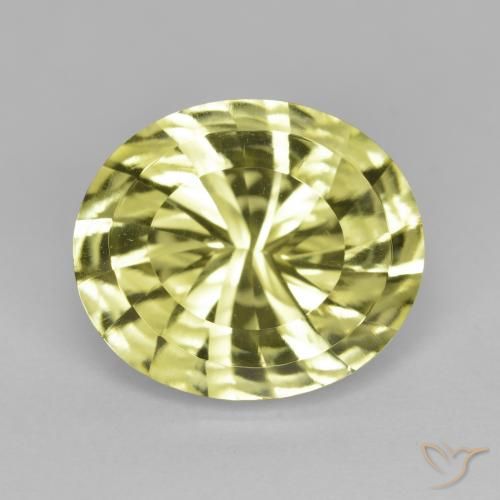 6.76ct Натуральный Средний желтый Кварц, Овал, Чистота VVS