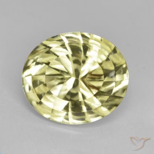 6.69ct Натуральный Средний желтый Кварц, Овал, Чистота VVS