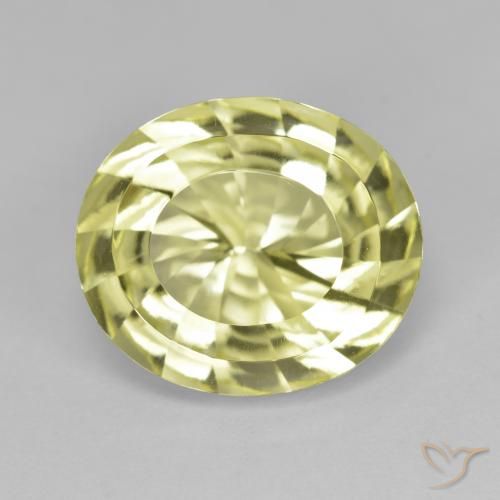 6.88ct Натуральный Средний желтый Кварц, Овал, Чистота VVS