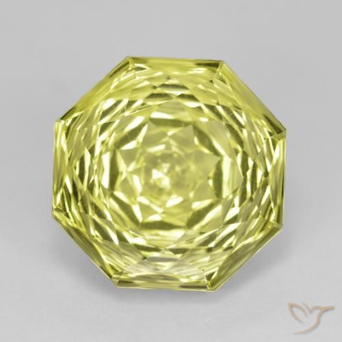 9.99ct Натуральный Лимонно-желтый Кварц, Изумрудная огранка, Чистота VS