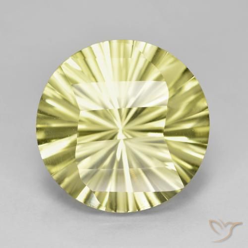 8.64ct Натуральный Светло-желтый Кварц, Круглый, Чистота VVS