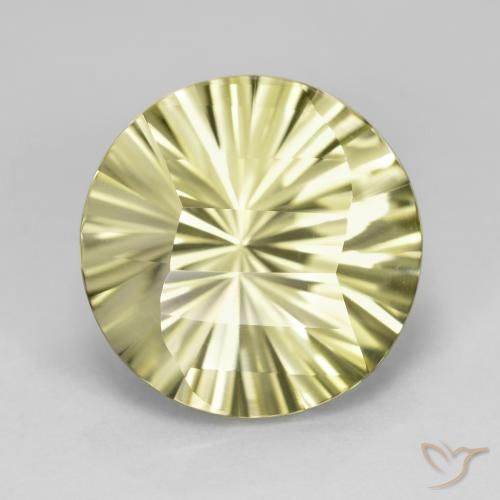 8.46ct Натуральный Светло-желтый Кварц, Круглый, Чистота VVS