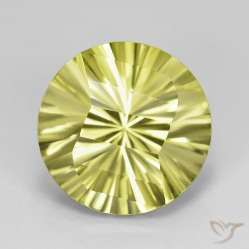 9.03ct Натуральный Средний желтый Кварц, Круглый, Чистота VVS