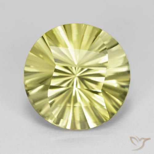 8.91ct Натуральный Зеленовато-желтый Кварц, Круглый, Чистота VVS