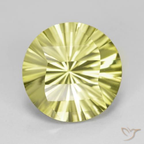 8.22ct Натуральный Средний желтый Кварц, Круглый, Чистота VVS