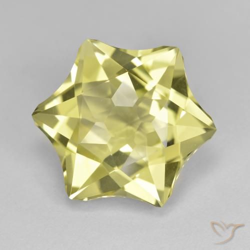 9.91ct Натуральный Средне-светло-желтый Кварц, причудливая, Чистота VVS