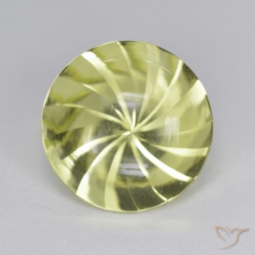 5.41ct Натуральный Средний желтый Кварц, Круглый, Прозрачный