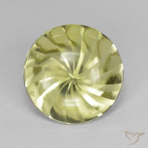 5.17ct Натуральный Зеленовато-желтый Кварц, Круглый, Прозрачный