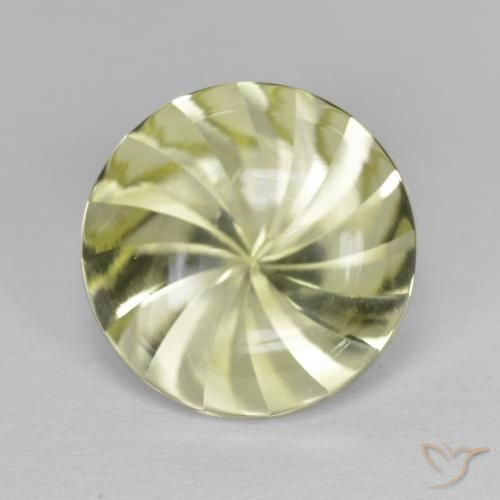 5.32ct Натуральный Зеленовато-желтый Кварц, Круглый, Прозрачный