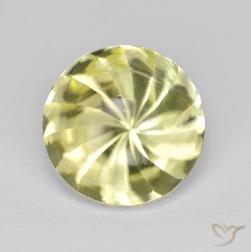 6.10ct Натуральный Лимонно-желтый Кварц, Круглый, Прозрачный
