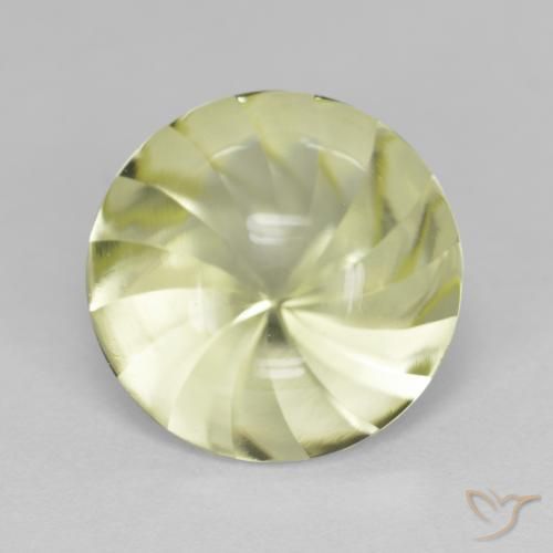 5.59ct Натуральный Средний желтый Кварц, Круглый, Прозрачный
