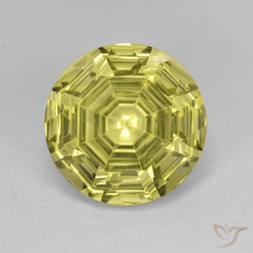 5.82ct Натуральный Светло-желтый Кварц, Круглый, VVS-VS